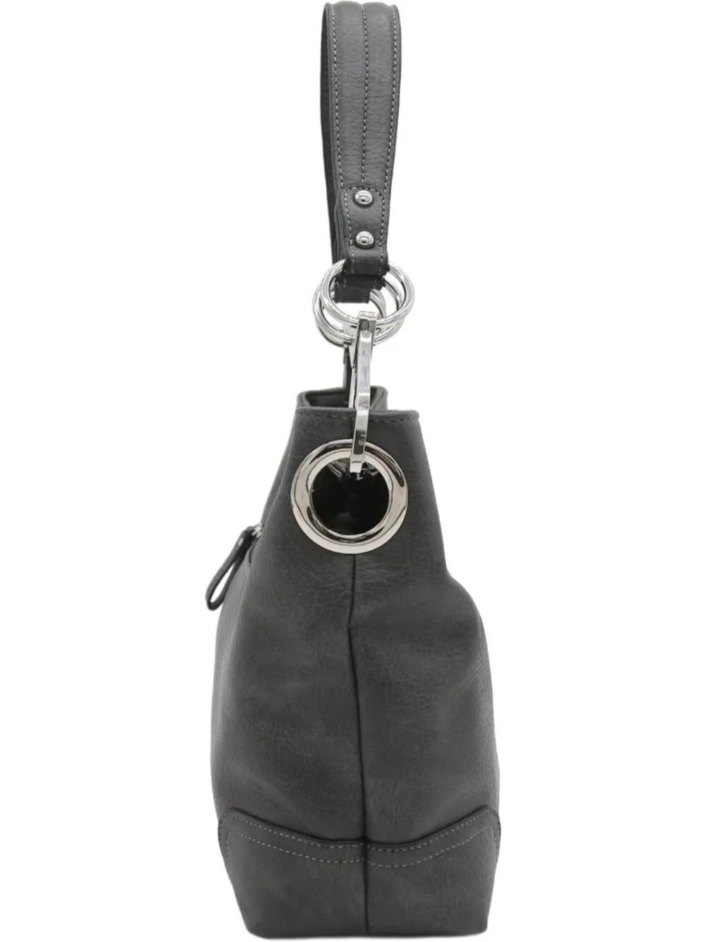 Stylish Hobo Shoulder Bag with Large Snap Hook, Chic Everyday Accessory